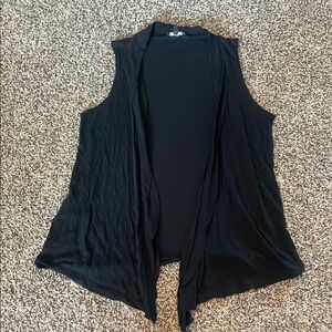 Express Black Open-Front Sleeveless Blouse